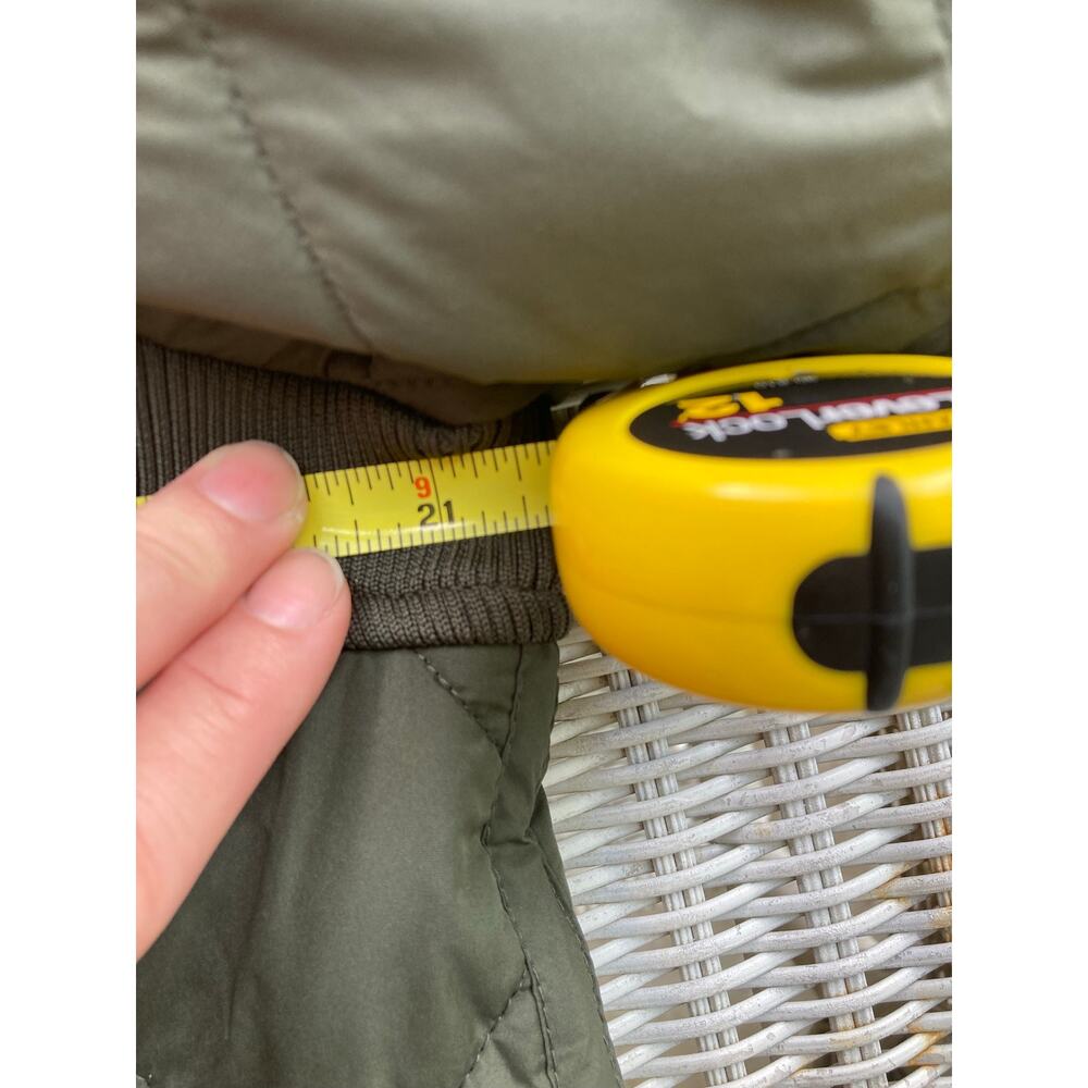 Banana Republic -Old Money Olive Quilted Barn Jacket Corduroy Collar - Mens M - Picture 13 of 13